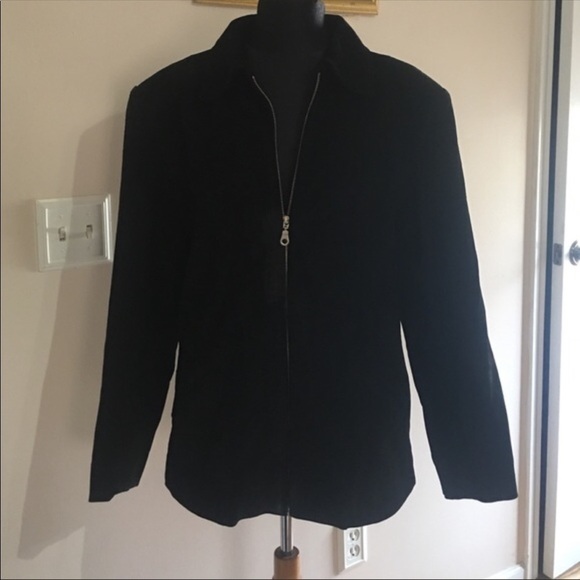MidddleBrook Park Jackets & Blazers - MidddleBrook Park suede  zip closure jacket
